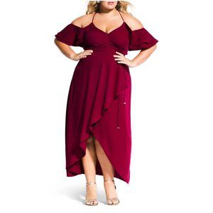 NWT City Chic Miss Jessica Maxi Dress in Garnet 16